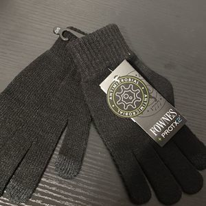 NEW Fownes + PROTX2 Women’s Black Antimicrobial Touch Screen Knit Gloves Mittens